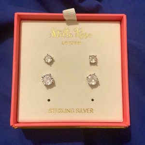Swarovski Stella Rose Sterling Silver Stud Earrings
